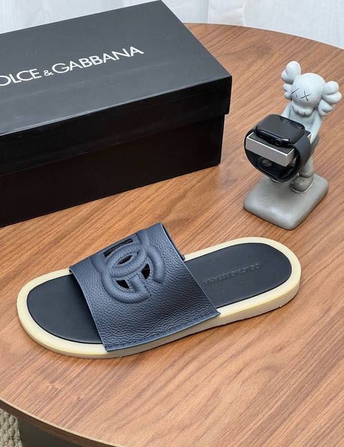 Dolce & Gabbana DG Logo Embellished Perforated Slides