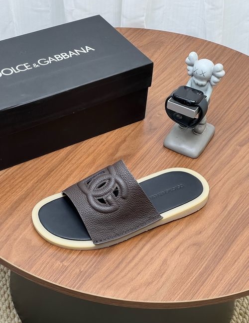 Dolce & Gabbana DG Logo Embellished Perforated Slides