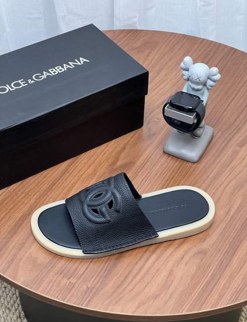 Dolce & Gabbana DG Logo Embellished Perforated Slides