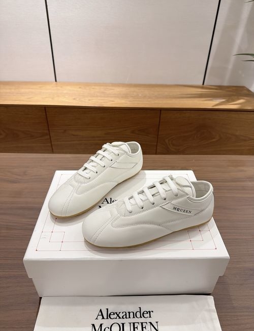 McQueen Retro Casual Sneakers With Raw Rubber Sole