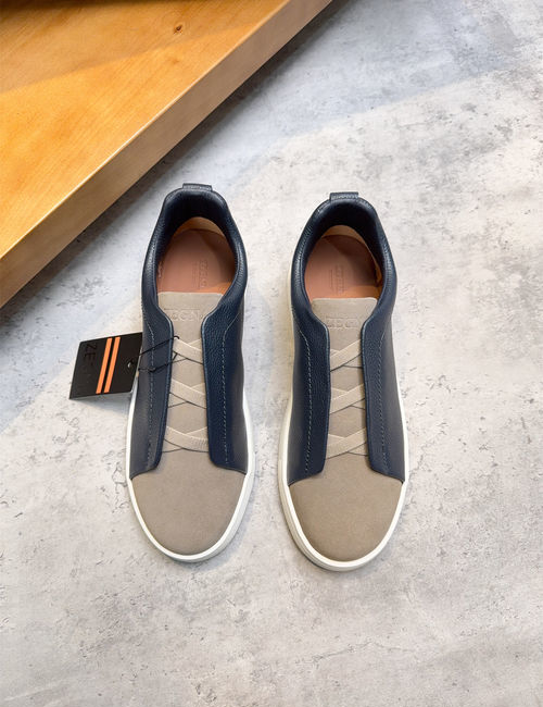 Zegna Low-top Casual Leather Shoes