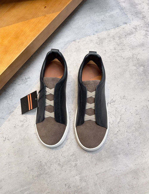 Zegna Low-top Casual Leather Shoes