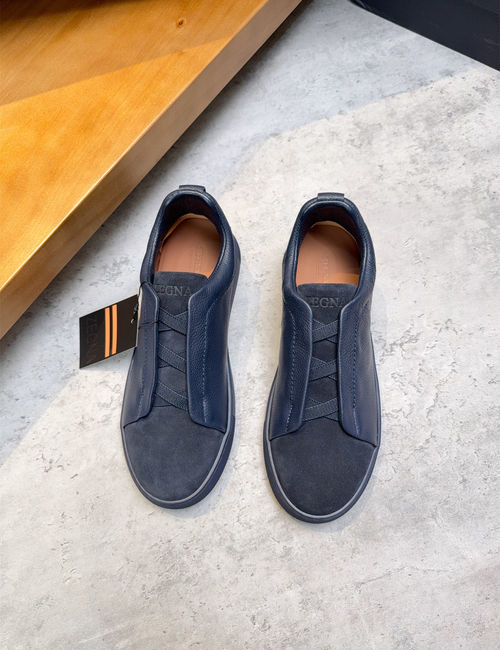 Zegna Low-top Casual Leather Shoes