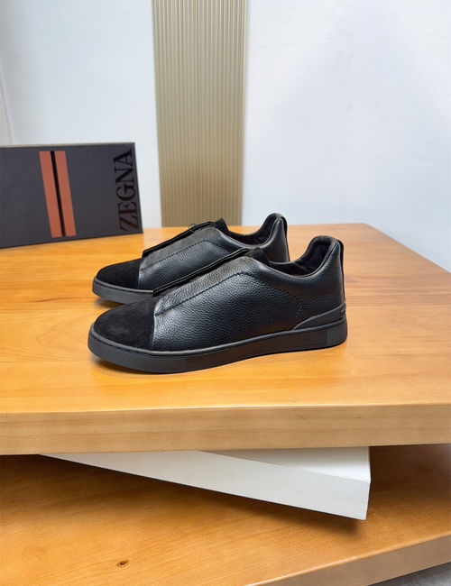 Zegna Low-top Casual Leather Shoes