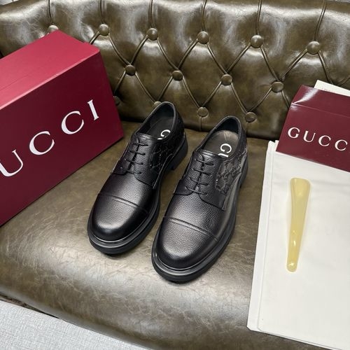 Gucci GG Embossed Lace-up Shoes