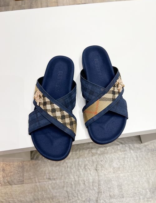 Burberry Cowhide Slides TB Logo Premium Texture