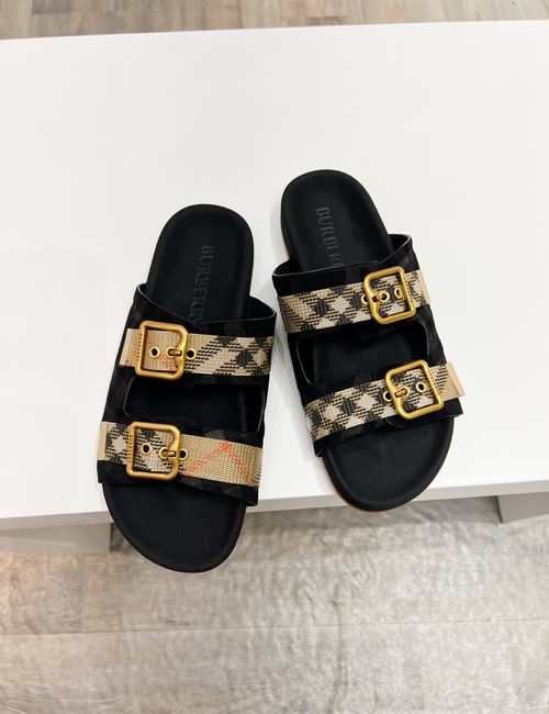 Burberry Cowhide Slides TB Logo Premium Texture