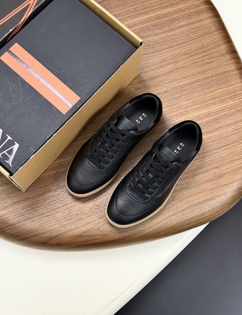 Zegna 232 Suede Leather Sneakers With Rubber Sole