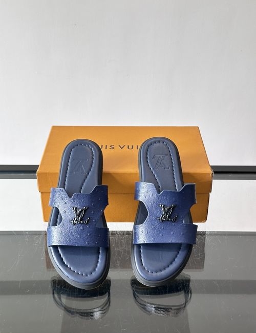 Louis Vuitton LV Isola Monogram Embossed Leather Slides