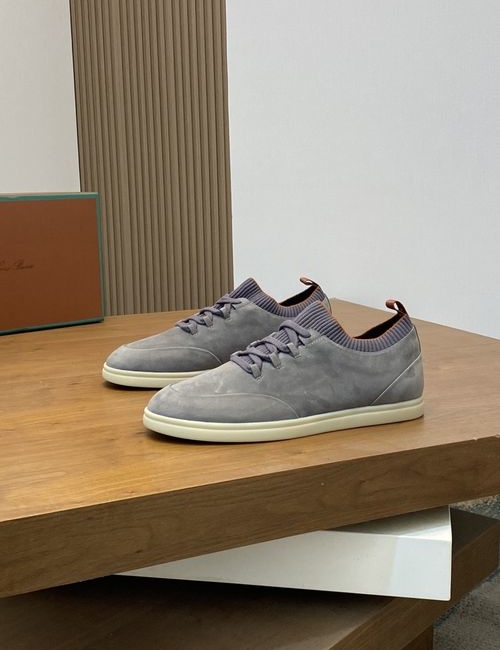 Loro Piana LP Deerskin Lace-up Casual Sneakers