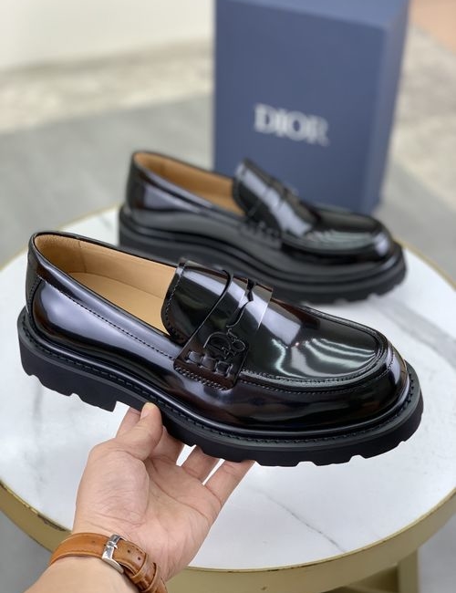 Christian Dior CD Patent Leather Business Leather Shoes
