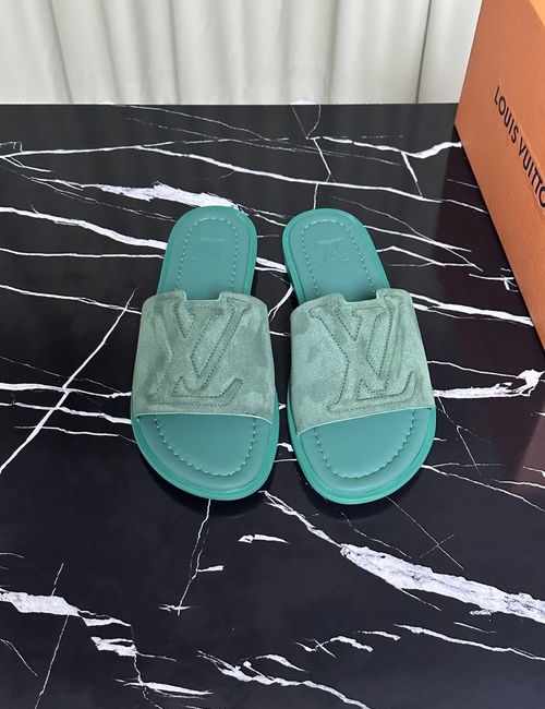Louis Vuitton LV Cowhide Upper Logo Slides Soft Sole