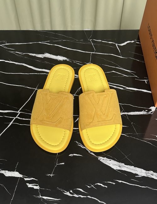 Louis Vuitton LV Cowhide Upper Logo Slides Soft Sole
