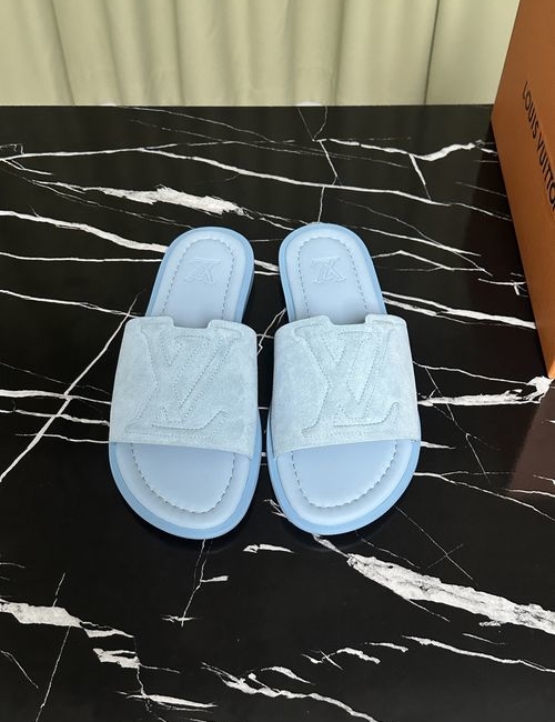 Louis Vuitton LV Cowhide Upper Logo Slides Soft Sole