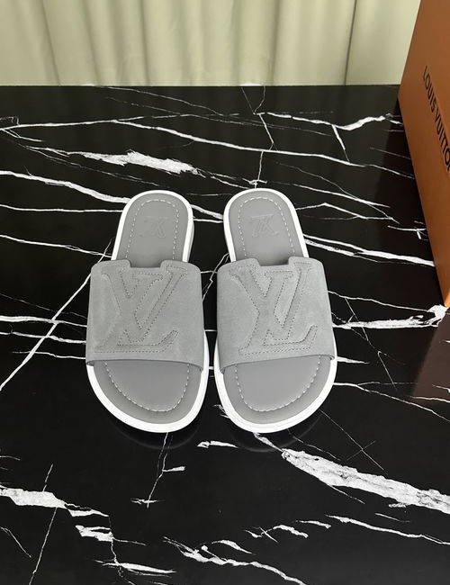 Louis Vuitton LV Cowhide Upper Logo Slides Soft Sole