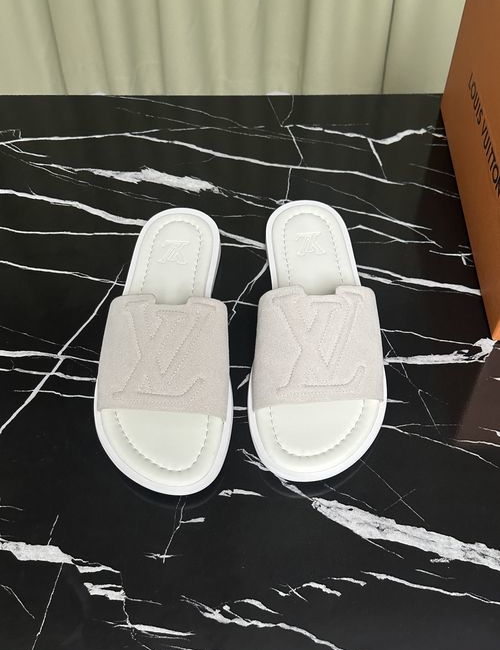 Louis Vuitton LV Cowhide Upper Logo Slides Soft Sole