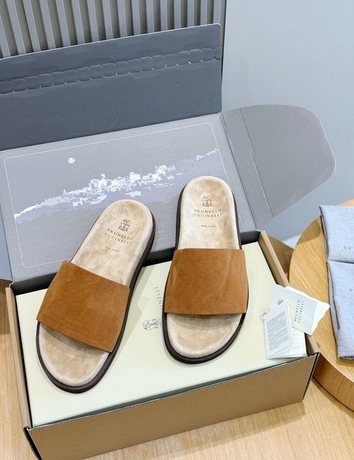 Brunello Cucinelli BC Suede Flip-flops With Lightweight Outsole