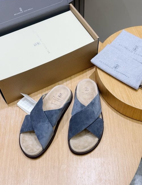 Brunello Cucinelli BC Suede Flip-flops With Lightweight Outsole