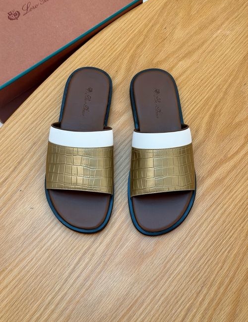 Loro Piana LP Genuine Leather Slippers With Comfort Sole
