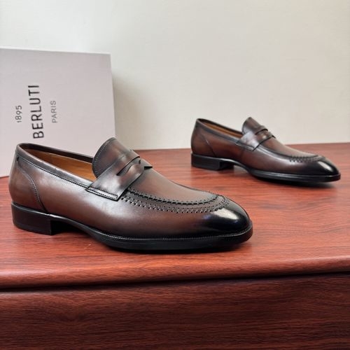 Berluti Patina Leather Loafer Formal Shoes