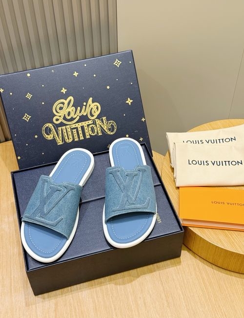 Louis Vuitton LV Waterfront Monogram Pattern Slides