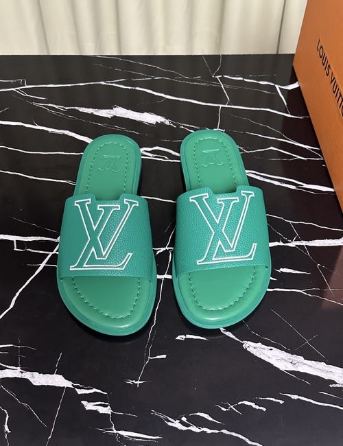 Louis Vuitton LV Cowhide Upper Logo Slides Soft Sole