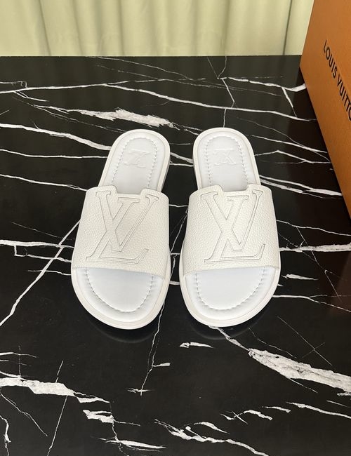 Louis Vuitton LV Cowhide Upper Logo Slides Soft Sole