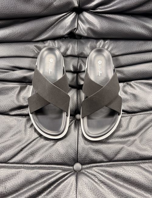 Loro Piana LP Cowhide Stitching Comfort Slippers