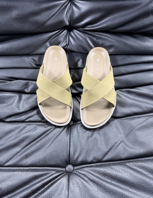 Loro Piana LP Cowhide Stitching Comfort Slippers