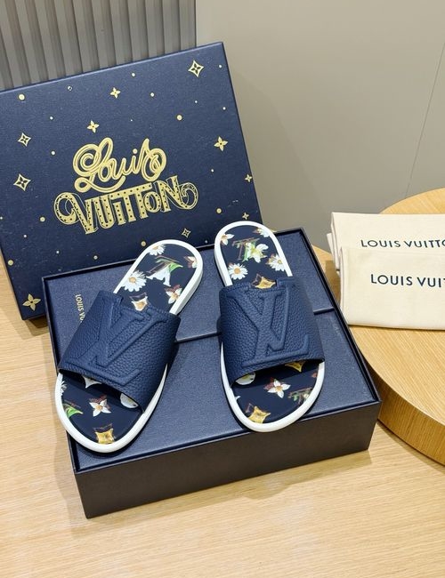 Louis Vuitton LV Waterfront Canvas Monogram Slides