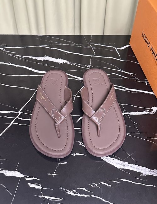 Louis Vuitton LV Cowhide Upper Logo Slides Soft Sole