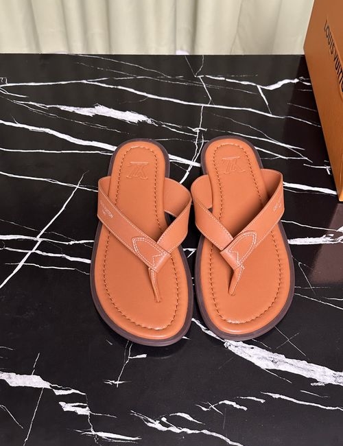 Louis Vuitton LV Cowhide Upper Logo Slides Soft Sole