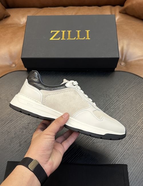 Zilli Grained Calfskin Handmade Casual Shoes