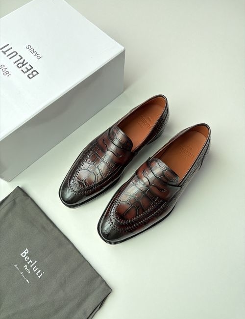 Berluti Penny Loafer With Hand Patina Finish