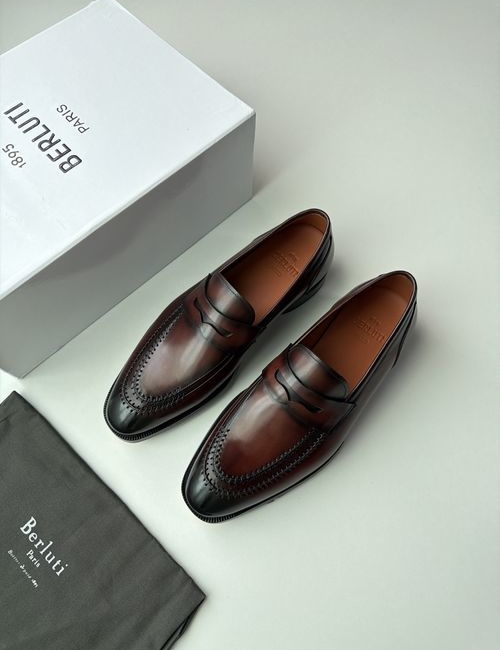Berluti Penny Loafer With Hand Patina Finish