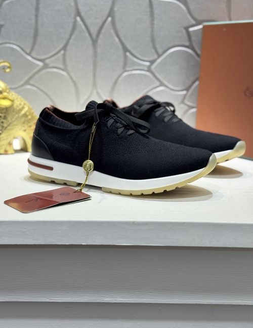 Loro Piana LP Flyknit Leather Casual Sneakers