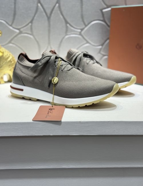 Loro Piana LP Flyknit Leather Casual Sneakers