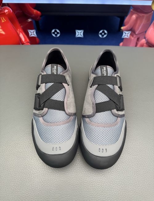 Prada Collapse Slip-on Sneakers With Leather Upper