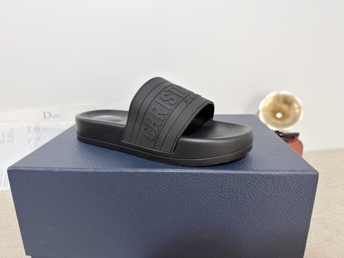Christian Dior CD Slides Top Layer Leather PU Sole