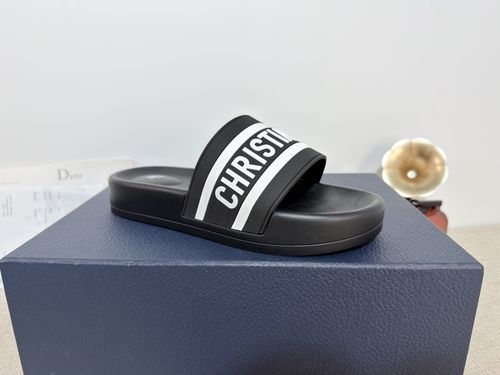 Christian Dior CD Slides Top Layer Leather PU Sole