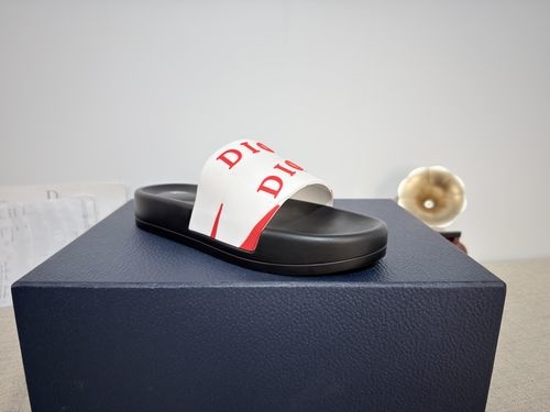 Christian Dior CD Slides Top Layer Leather PU Sole