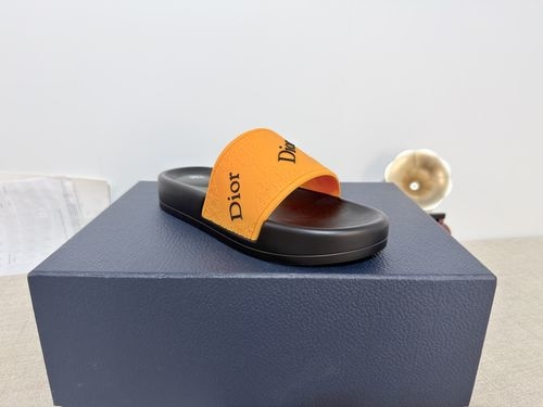 Christian Dior CD Slides Top Layer Leather PU Sole