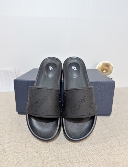 Christian Dior CD Slides Top Layer Leather PU Sole
