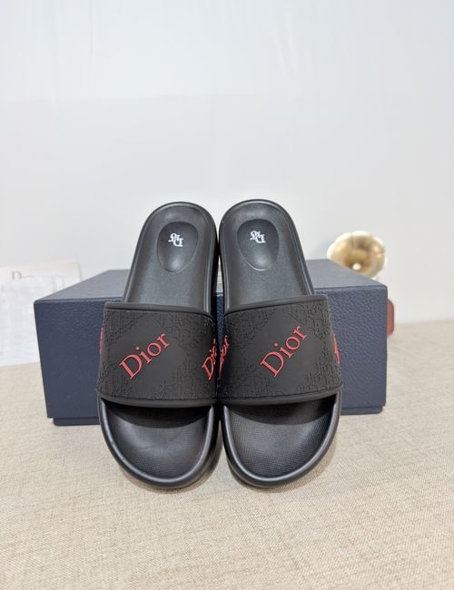 Christian Dior CD Slides Top Layer Leather PU Sole