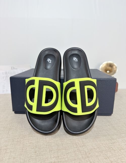 Christian Dior CD Slides Top Layer Leather PU Sole
