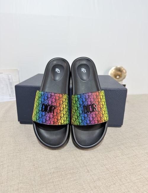 Christian Dior CD Slides Top Layer Leather PU Sole