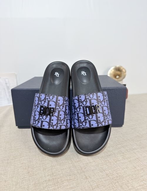 Christian Dior CD Slides Top Layer Leather PU Sole