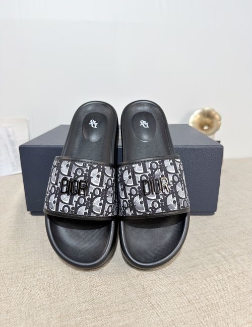 Christian Dior CD Slides Top Layer Leather PU Sole