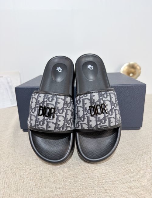 Christian Dior CD Slides Top Layer Leather PU Sole