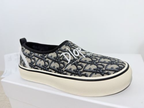 Christian Dior CD Slip-on Sneakers Embroidered Craft Classic Design
